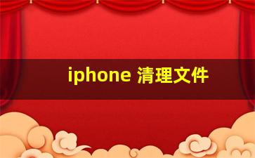 iphone 清理文件